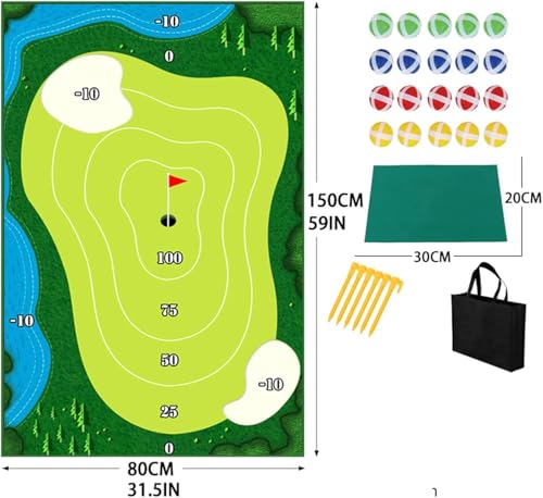 Indoor/Outdoor Golf Training Set: Portable Chipping Mat, Hitting Mat & Practice Aids for Backyard/Home - Image 3