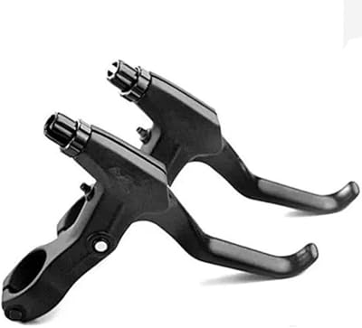1 Pair Aluminium Alloy Bicycle Brake Levers, 2.2cm (22mm) Diameter Universal V-Brake Handle Grip Set for Mountain Bike,