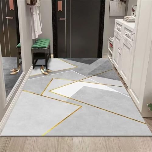 Tapis accessoires de tapis de salon simples gris-bleu antidérapants 80x200