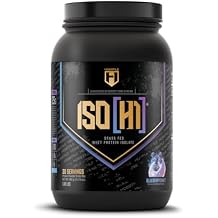 HOSSTILE ISO[H1] Grass Fed Whey Protein Isolate with Digestive Enzymes, Whey Protein Powder for Muscle Gain & Muscle Recovery, Post Workout Recovery Drink, Blueberry Donut, 30 Servings