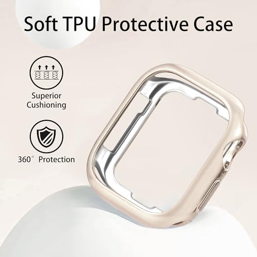 Anaiboho Starlight Apple Watch Bands for women men Double Chain iWatch Bands for 44mm 42mm 45mm, Compatible with Apple Watch SE Series 9 8 7 6 5 4 3 2 1(With Case) by Aniaboho - Image 2