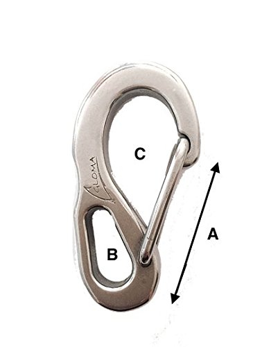 Nautos Snap Hooks - Stainless Steel 316 - Forged - 50, 70 and 100 mm Long (50mm)
