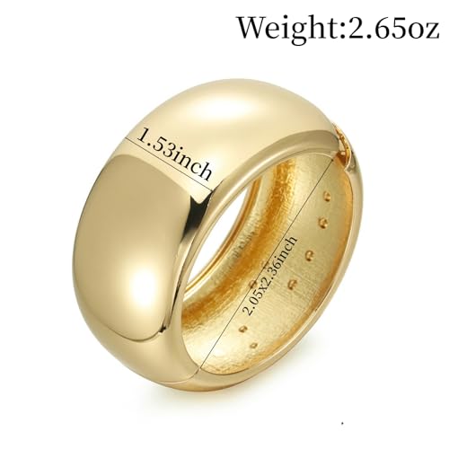 YBMYCM Chunky Gold Bangle Bracelets for Women Trendy Wide Chunky Cuff Bracelets Hammered Irregular Wrist Cuff Wrap Bracelet3