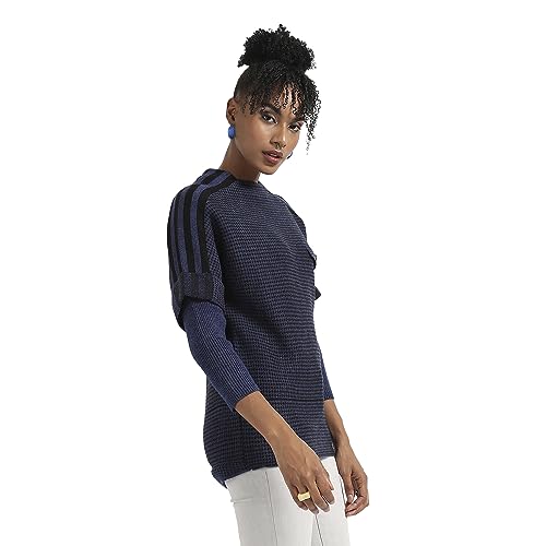 Image of PINACOLADA Women's Solid Ribbed Cropped CardiganFor Casual Wear | V Neck | Long Sleeve | Wool Sweater Crafted with Comfort Fit for Everyday Wear