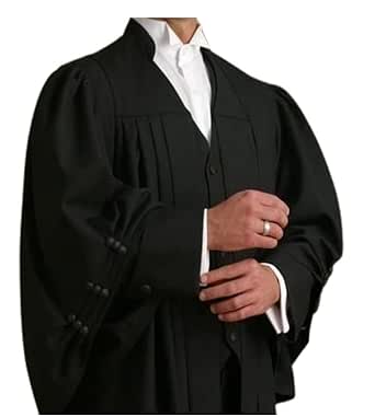 Buy Legal Professionals Advocate Front Open Long Maxi Black Rayon Robe ...