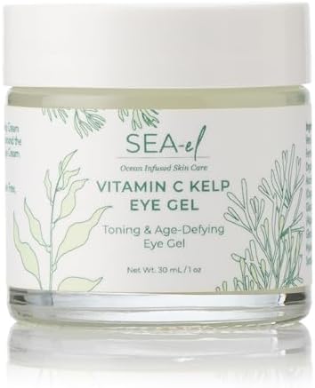 - Vitamin C Kelp Eye Gel Toning & Age Defying Skincare for Puffiness, Under Eye Bags & Dark Circles Cooling Youthful Glow for Women & Men - 1 Oz