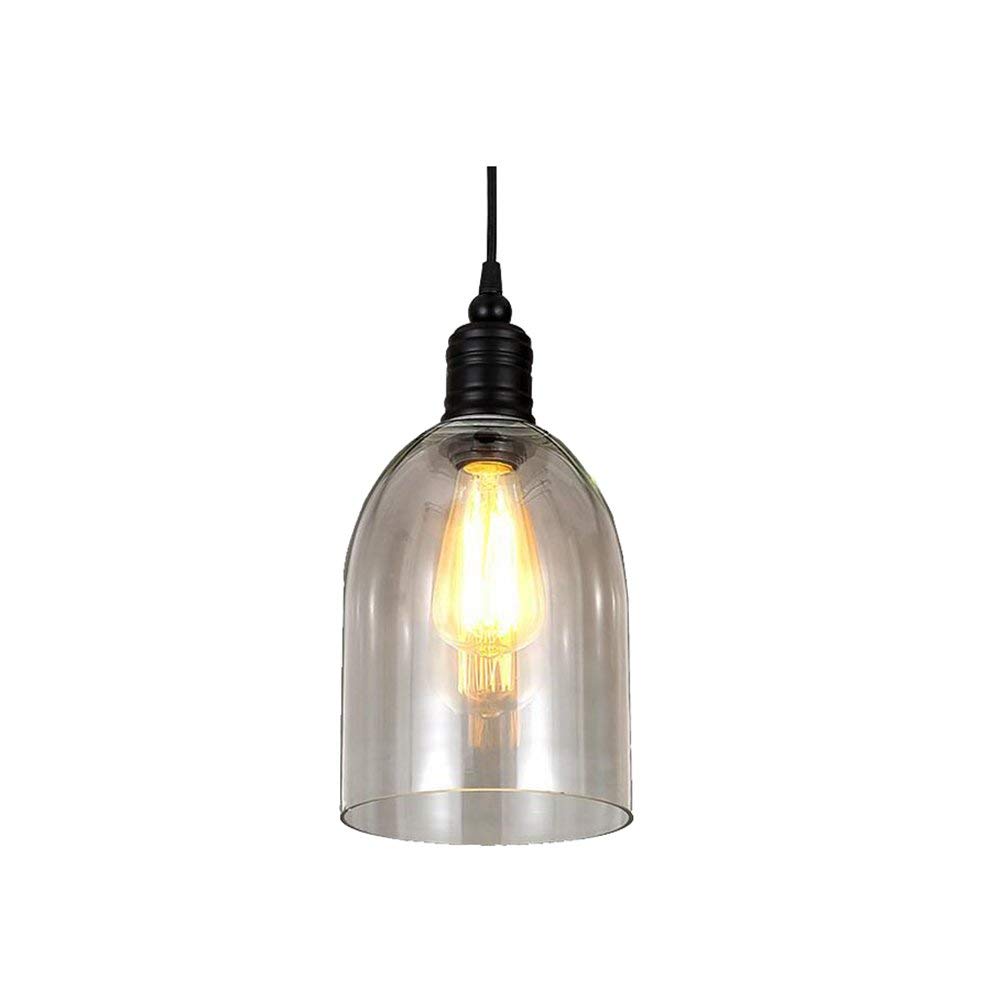 LYMSXAZOU Clear Glass Loft Chandeliers Pendant Light Ceiling Fixture Lamp
