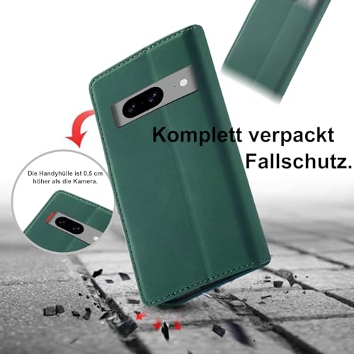 Housse Pixel 8 5G avec support et porte-carte étui vert Giyer - 2