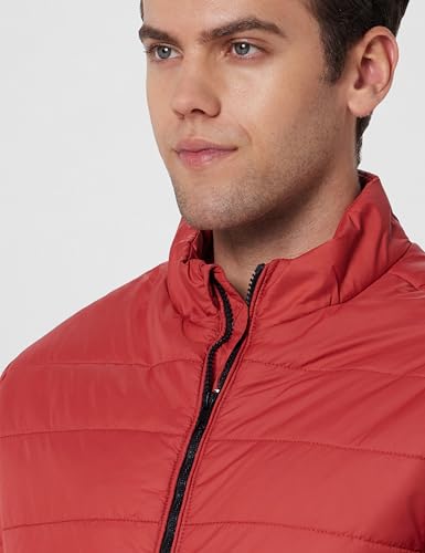 Image of The Indian Garage Co Men Slim Fit Solid Puffer Jackets