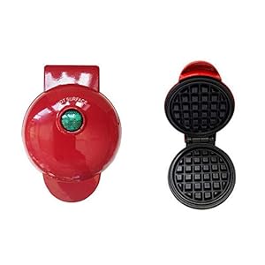 Mini Waffle Maker, 350W, Children’s Pancake Machine, Double Non-Stick Coating Save Space, for Quick Breakfast, Burger…