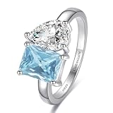 Combinación de piedras cautivadoras: con un corte de pera de 3 puntas de 1,5 quilates combinado con un corte esmeralda de 4 puntas de 1,5 quilates, este anillo de dos piedras crea un contraste fascinante, elevando su elegancia general y atractivo visual. El diseño clásico de anillo de dos piedras añade un toque de sofisticación atemporal, por lo que es un accesorio versátil adecuado para varias ocasiones, desde el uso diario hasta eventos especiales.