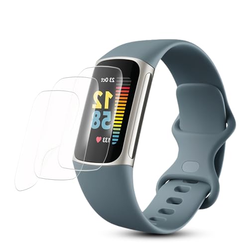 【3枚入り】対応 Charge5 / Fitbit Charge6 液晶フィルム Fitbit Charge 5 保護フィルム TPU製 高透過率 スムースタッチ 指紋防止 気泡なし Fitbit Charge 6 フィルム