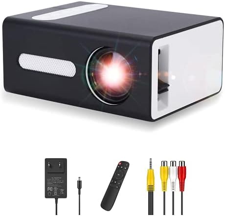 AZLOJE Pro Projector Portable Mini Projector for Mobile Devices Compatible with USB HDMI TF AV 3.5mm Headphone Jack Gift for Kids