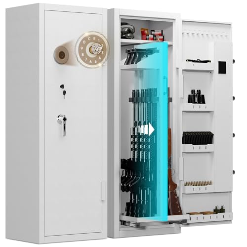 KAER Biometric 14 Gun Safe Smooth-Slide Rifle Rack,Gun Safe