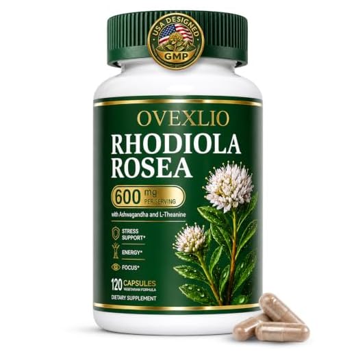 OVEXLIO Rhodiola Rosea Supplement 600mg, 120 Capsules