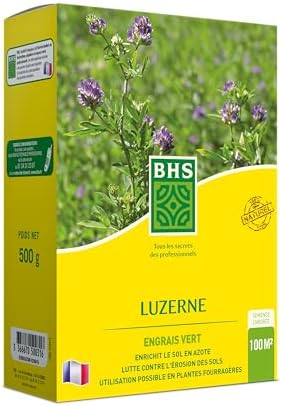 BHS LUZ500, 500g, 100 m², Luzerne, Améliore la structure du sol, ...