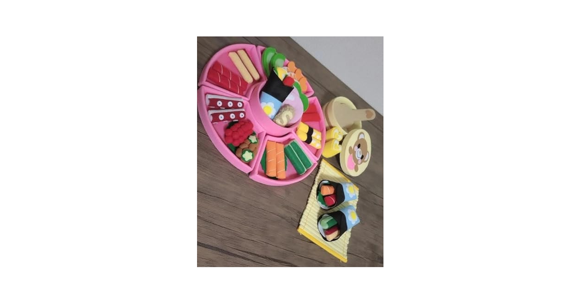 にこちゃん☺️　フェルトおままごと　おでん　ハンバーガー　手巻き寿司 受注製作】手巻き寿司ごっこ フェルトおままごと【オーダー】の