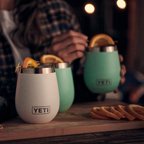 Image of YETI Rambler 10 oz Wine Tumbler, Vacuum Insulated, Stainless Steel with MagSlider Lid, Black Forest Green