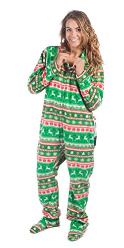 Image of Forever Lazy Footed Adult Onesies, One-Piece Pajama Jumpsuits for Men and Women, Unisex. with Detachable Feet.
