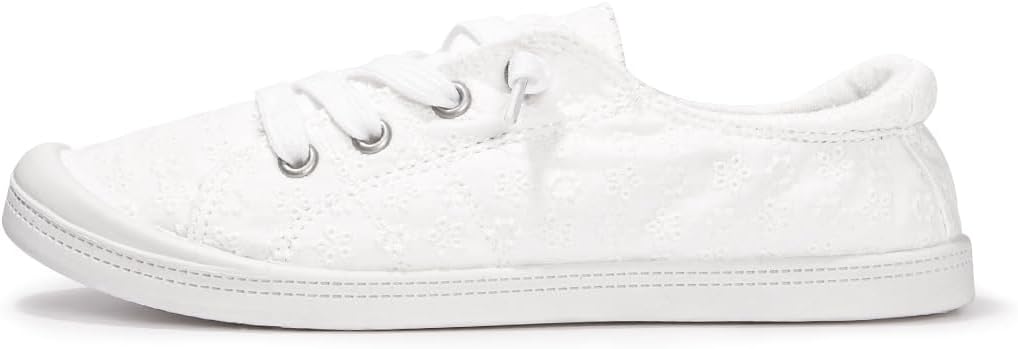 Womens Slip On Shoes, Comfort Canvas Sneakers with Low Top, Casual Fashion Shoes for Women Walking with Non Slip Rubber Outsole - Image 3