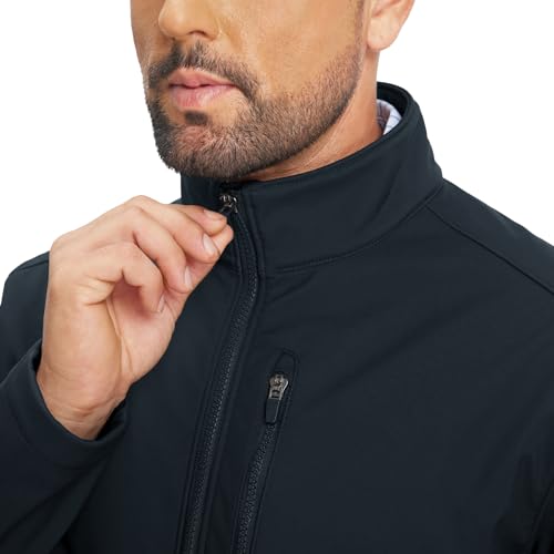 M MAELREG Fleece Lined Jacket Men Zip Up Water Resistant Softshell Golf Jackets Winter Coat Casual Work Windbreaker - Image 3