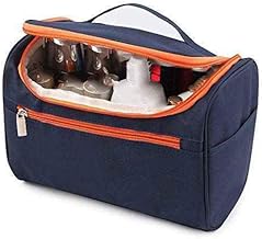 SaleOn Hanging Toiletry Bag for Travel | Waterproof Makeup Organizer Pouch for Men & Women | Cosmetic Travel Kit with Hook, Multiple Pockets & Handle | Portable Grooming Storage Bag -Color May Vary