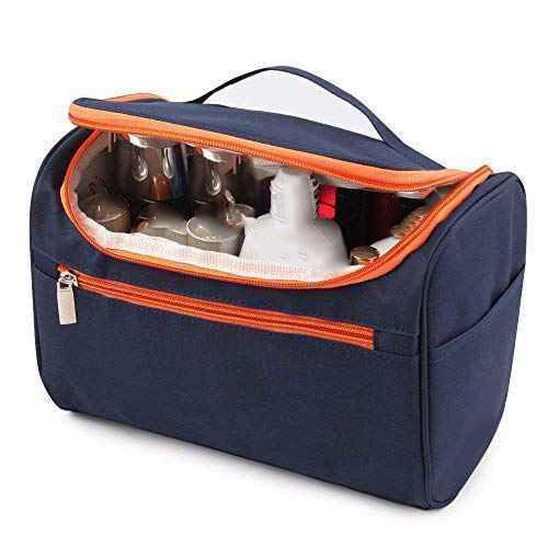 SaleOn Hanging Toiletry Bag for Travel | Waterproof Makeup Organizer Pouch for Men & Women | Cosmetic Travel Kit with Hook, Multiple Pockets & Handle | Portable Grooming Storage Bag