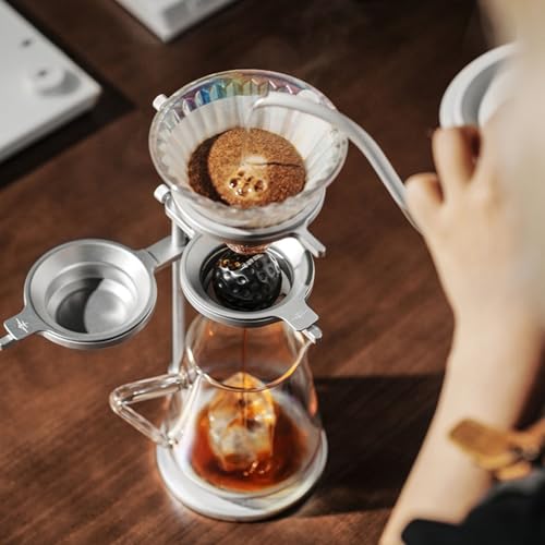 Soporte de café ajustable para preparar cold brew en tus viajes con molinillo 6