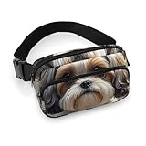 Belt Bag for Women Waist Packs with Adjustable Strap Shih Tzu Dog Fanny Pack Waist Bag for Outdoors Workout Travel Running Hiking Cycling Hip Bum Bags