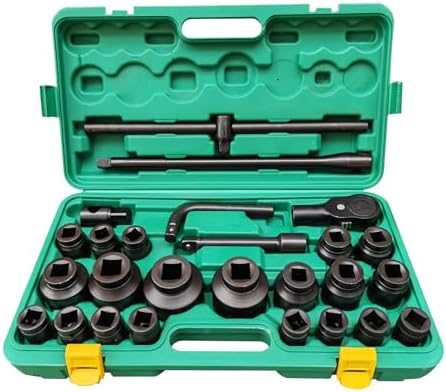 3/4" and 1" Impact Socket Set, 6 Point Metric Drive Socket Sets 2...