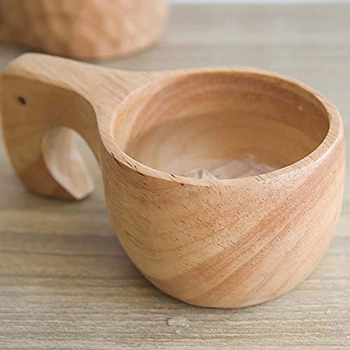 Mochiglory Wooden Cup Camping Cup Nordic Style Handmade Natural, Portable Wood Mug Drinking Cup For Coffee, Tea And Milk #TOP6