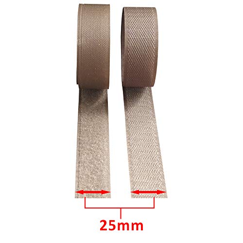 Fecho De Contato Macho E Fêmea 25mm X 1 Metro Caqui Escuro