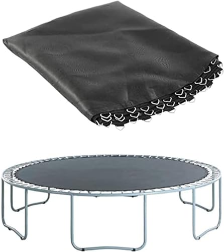 TFG - Ttfd Trampoline Jumping Fabric Trampoline Mesh Round Mattress Black Mattress Replacement Trampoline Canvas Jumping Pad(14ft - (84 Buckles))