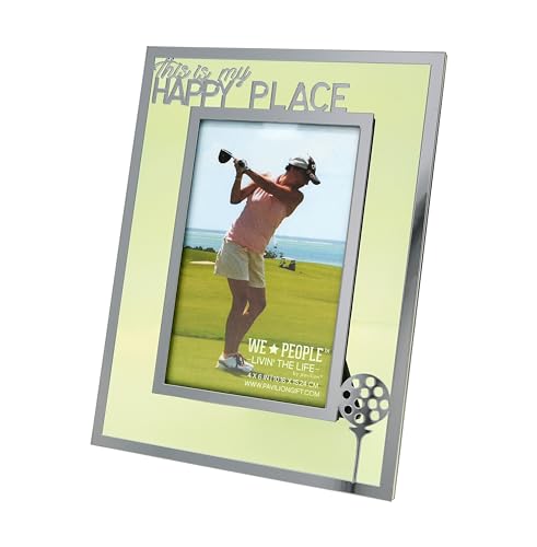 Pavilion Gift Company - This Is My Happy Place - 4" x 6" Vertical Portrait Picture Photo Photograph Holder Frame Golf Golfer Golfing Lover Present
