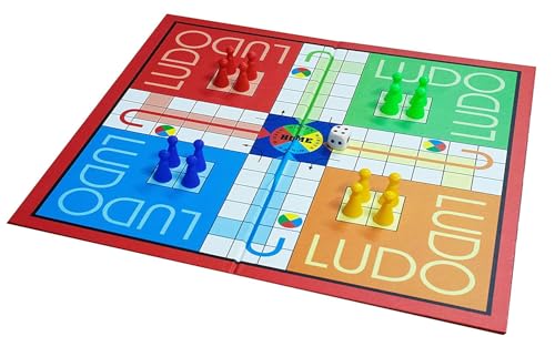 Image of G F S 4 in 1 Family Strategy Board Games, Tambola, Chess, Ludo and Snakes & Ladders Educational Family Games, Fun & Strategy Games (Multicolor)