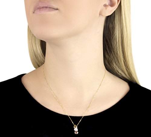 Carissima Gold Damen 3-farbig 0.10k Diamant Slider Anhänger 9k (375) Gold