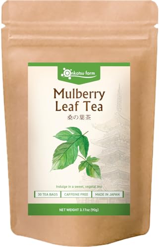 Onkatsu Frarm Mulberry Leaf Tea Bags 30 Count Teabags Japanese Tea Caffeine Free