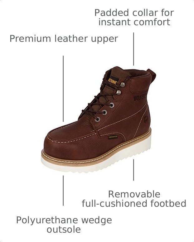 Image of Wolverine Men's Loader 6 inch Soft Toe Wedge Work Boot