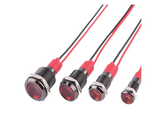 Piloto LED azul 8mm 110V 220V indicador luminoso impermeable para cuadro