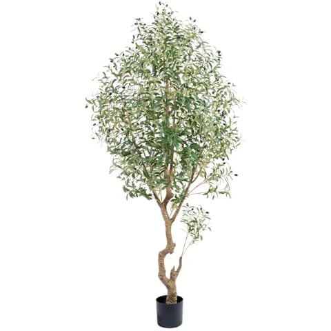 Yepdin Artificial Olive Trees - 7 FT Tall Fake Olive Trees for Indoor - Large Faux Olive Silk Tree, Lifelike Branches and Fruits - Artificial Plants for Home Decor and Housewarming Gift Cover