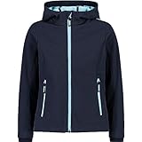 CMP Unisex Kinder Fester Kapuze-3a29385n Softshelljacke, B.Blue-Anis, 164
