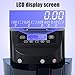 Walbest Coin Counter Machine, 500 Coins Capacity Electric Coin Sorter with LCD Screen, USD Change Counter Machine, Automatic Coin Sorter and Wrapper Machine, Coin Counting Roller Machine Blue