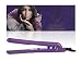 Bebella 1.25" 100% Pure Black Onyx Ceramic Plates Professional Hair Straightener Flat Iron Purple