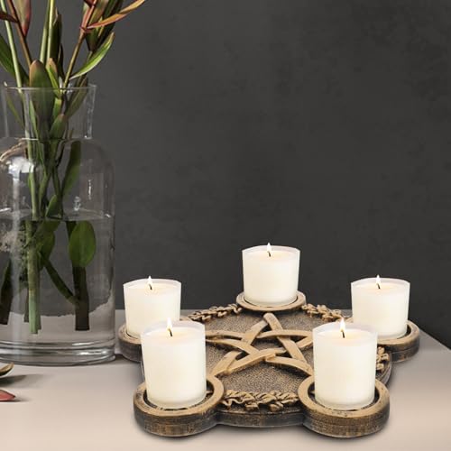 Bougeoir pentacle stable pour sécuriser vos bougies de rituel - 5
