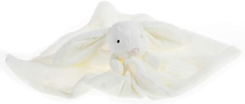 Miniatura 2 de Apricot Lamb Manta de seguridad de conejo color crema, manta de seguridad para guardería, manta de personaje de lujo para acurrucarse para bebé