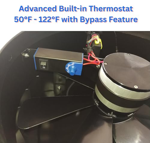 iLIVING 14" HYBRID Smart Thermostat Solar Roof Attic Exhaust Fan, 40-Watt, 1150 CFM, Cools up to 2900 Sq.Ft. Coverage Area, Black by iLiving - Image 3