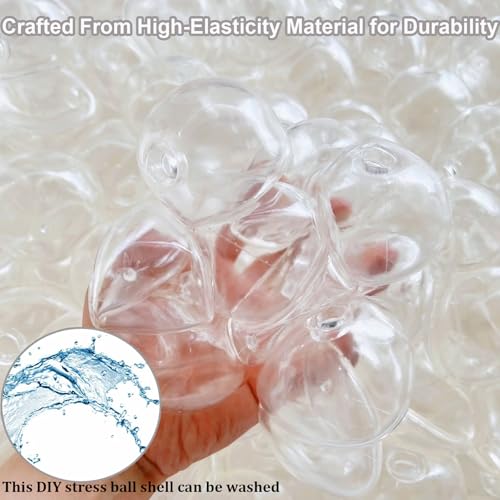 DIY Stress Ball Making Kit with Filler-10PCS Stress Ball Making Kit Stress Balls, Transparent Blank Skins with Air Pump & Expander Tool for Pressure Squishy Balls for Adult (10PC, Style B)