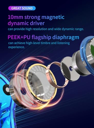Image of keephifi KBEAR Storm in Ears for Musicians Singers Audiophile Wired Headphone in Ear Monitor Headphone 10mm Strong Magnetic Dynamic Driver Earbuds (Purple, with mic)