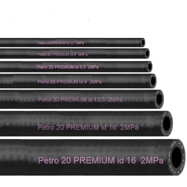 Wąż do benzyny, wąż do oleju, wąż paliwowy, wąż wysokoprężny 2MPa (16mm wew. x 23,4mm zew.)