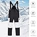 Kids Snow Bib Winter Ski Overalls for Girls Boys Outdoor Snowsuit Windproof Snowboarding Snowpants Black 8-10 Years